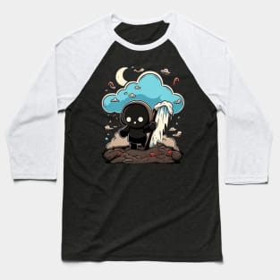 Cartoon style death Baseball T-Shirt